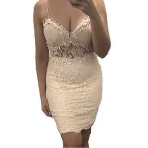 Lace Cut Out Mini Dress